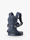 BabyBjörn Navy Blue One Air Baby Carrier 2018 and Teething Bib bundle