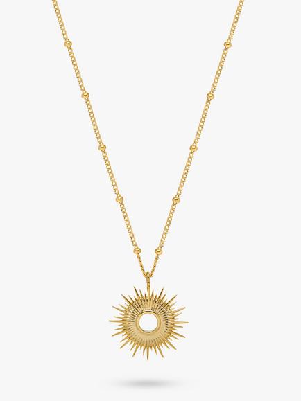 Estella Bartlett Full Starburst Pendant Necklace, Gold, Gold