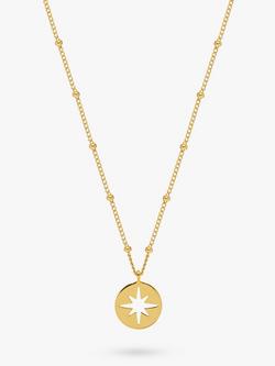 Estella Bartlett Starburst Disc Pendant Necklace, Gold, Gold