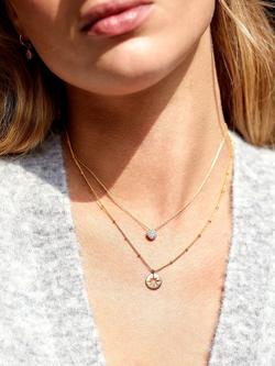 Estella Bartlett Starburst Disc Pendant Necklace, Gold - view 2, Gold