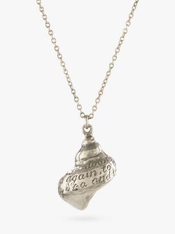 Alex Monroe Classic Sea Shell Pendant Necklace, Silver, Silver