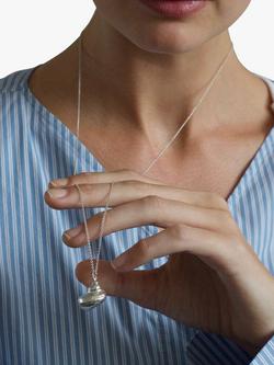 Alex Monroe Classic Sea Shell Pendant Necklace, Silver - view 2, Silver