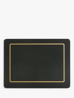 John Lewis Cork-Backed Classic Placemats, Set of 6 - view 2, Black With Gold
