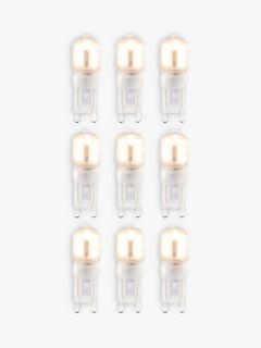 Saxby 2.5W G9 LED Dimmable Frosted Capsule Bulbs, White, Pack of 9