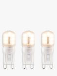 Saxby G9 LED 2.5W Dimmable Frosted Capsule Bulbs, Warm White, Pack of 3