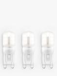 Saxby G9 LED 2.5W Dimmable Frosted Capsule Bulbs, Cool White, Pack of 3