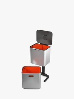 Joseph Joseph Intelligent Waste Totem Max Bin, 60L, Stainless Steel - view 2, Stainless Steel