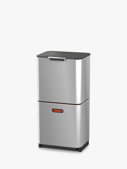 Joseph Joseph Intelligent Waste Totem Max Bin, 60L, Stainless Steel, Stainless Steel
