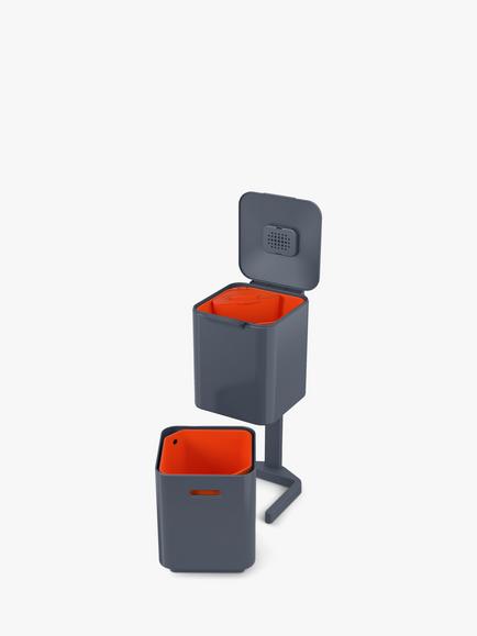 Joseph Joseph Intelligent Waste Totem Compact Bin, 40L - view 2, Graphite