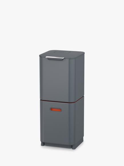 Joseph Joseph Intelligent Waste Totem Compact Bin, 40L, Graphite