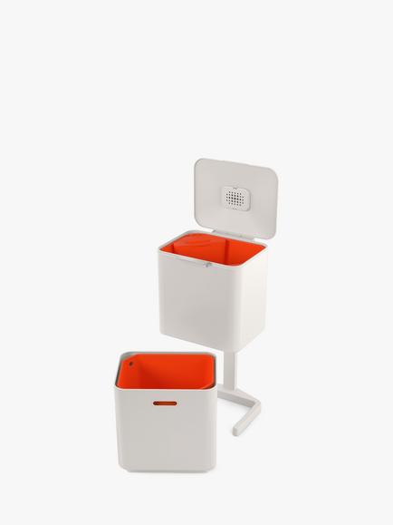 Joseph Joseph Intelligent Waste Totem Max Bin, 60L - view 2, Stone