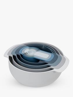 Joseph Joseph Editions Mixing Bowls & Measuring Cups Nest Set, 9 Pieces, Sky, Sky