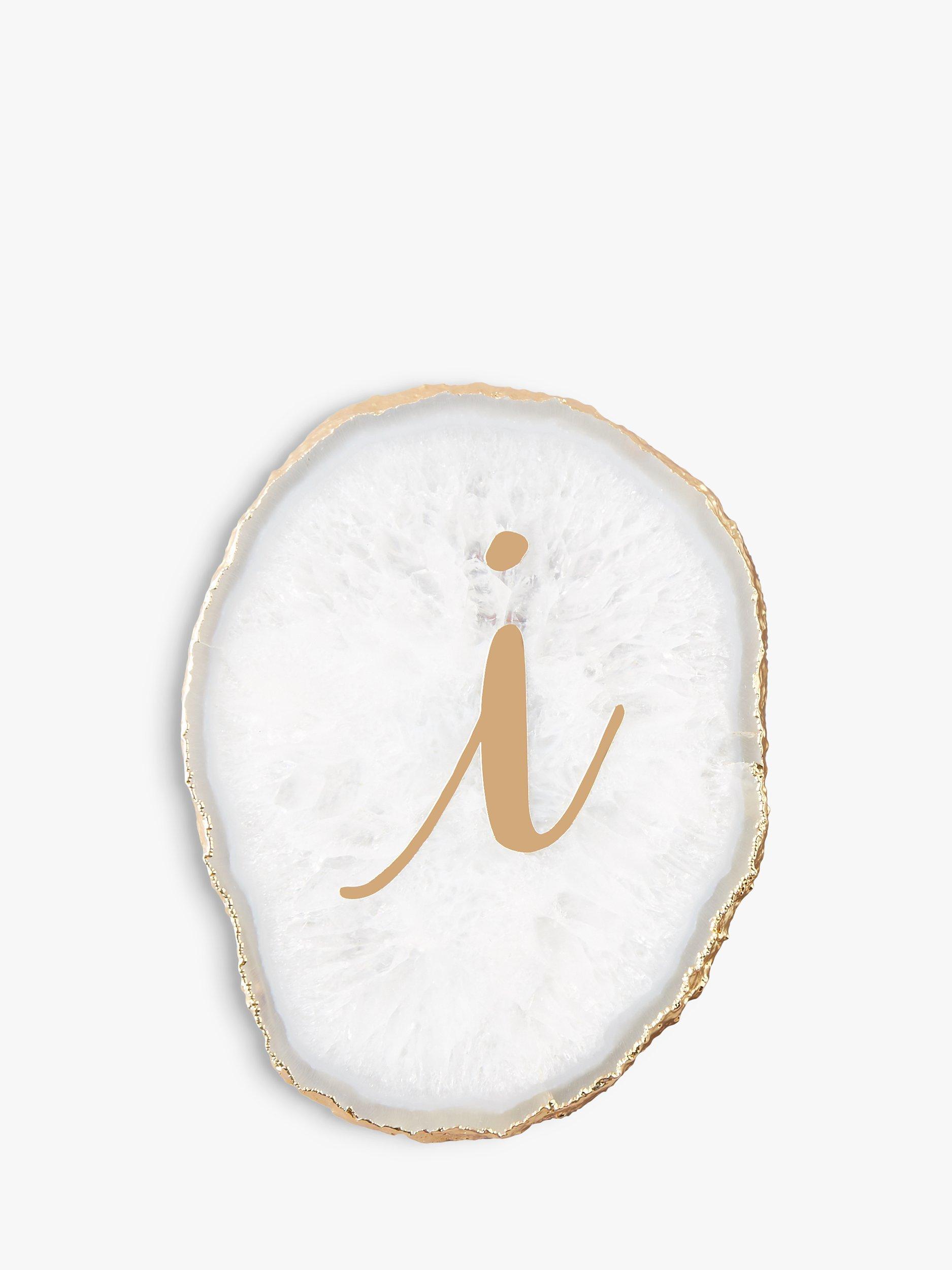 Anthropologie Agate Monogram Coaster, I