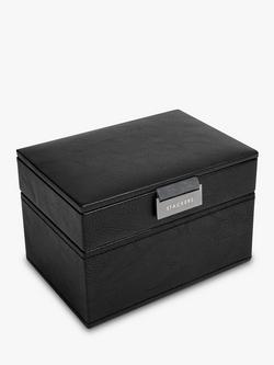 Stackers Men's Mini Watch & Cufflink Box - view 2, Black