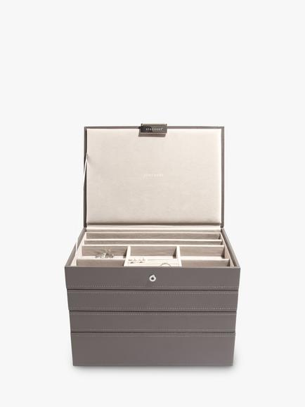 Stackers Classic 4 Layer Jewellery Box, Mink