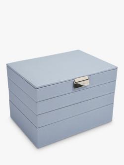 Stackers Classic 4 Layer Jewellery Box - view 2, Blue