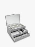 Dulwich Designs Leather Large Jewellery Box, Grey