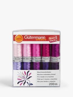 Gütermann creativ Machine Embroidery Thread, 10 x 200m, Multi, 