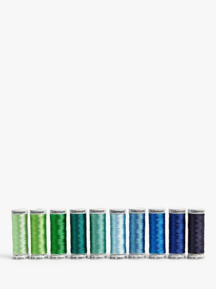 Gütermann creativ Machine Embroidery Thread, 10 x 200m, Multi - view 2, Multi