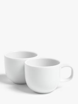 John Lewis Dine Espresso Cups, Set of 2, White, 80ml, White