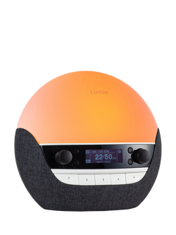 Lumie Bodyclock Luxe 750DAB Wake up to Daylight Table Lamp, Dark Grey