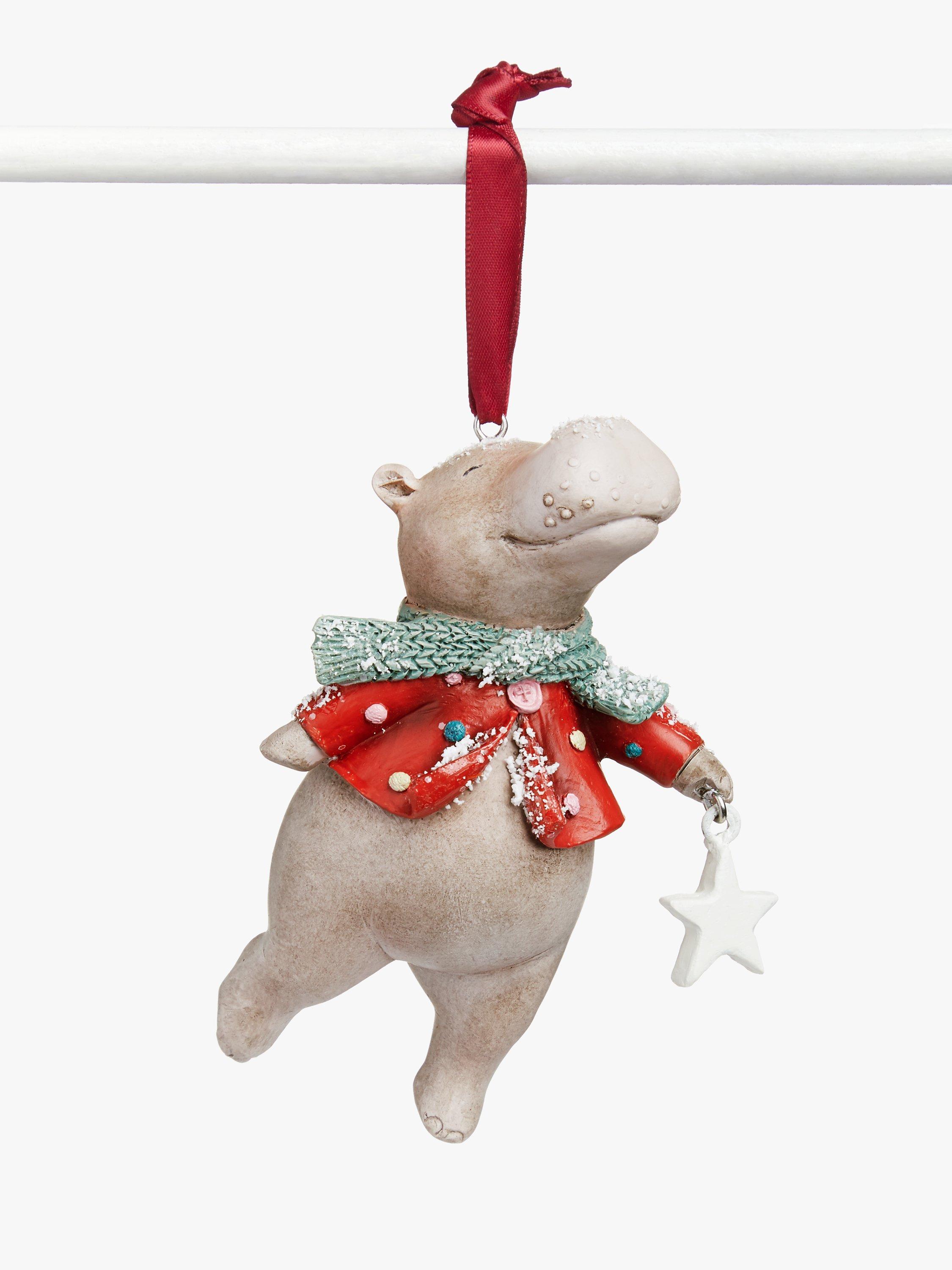 John Lewis & Partners ABC Festive Hippo Tree Decoration