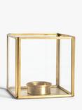 John Lewis Brass Cube Candle Holder