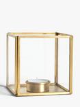 John Lewis Brass Cube Candle Holder