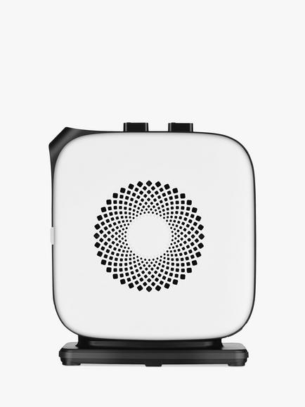 John Lewis Square Fan Heater, White, White