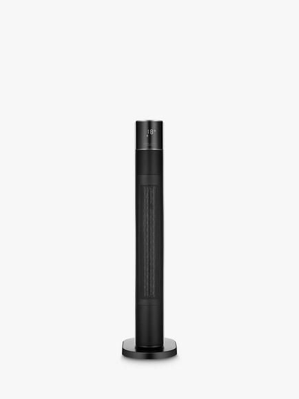 John Lewis Tall Tower Fan Heater, Black/White, Black/White