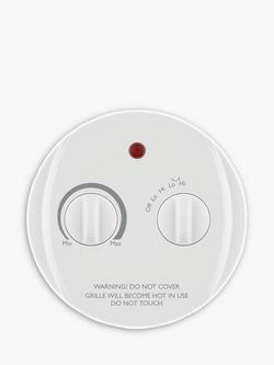 John Lewis Mini Tower Fan Heater, White - view 2, White