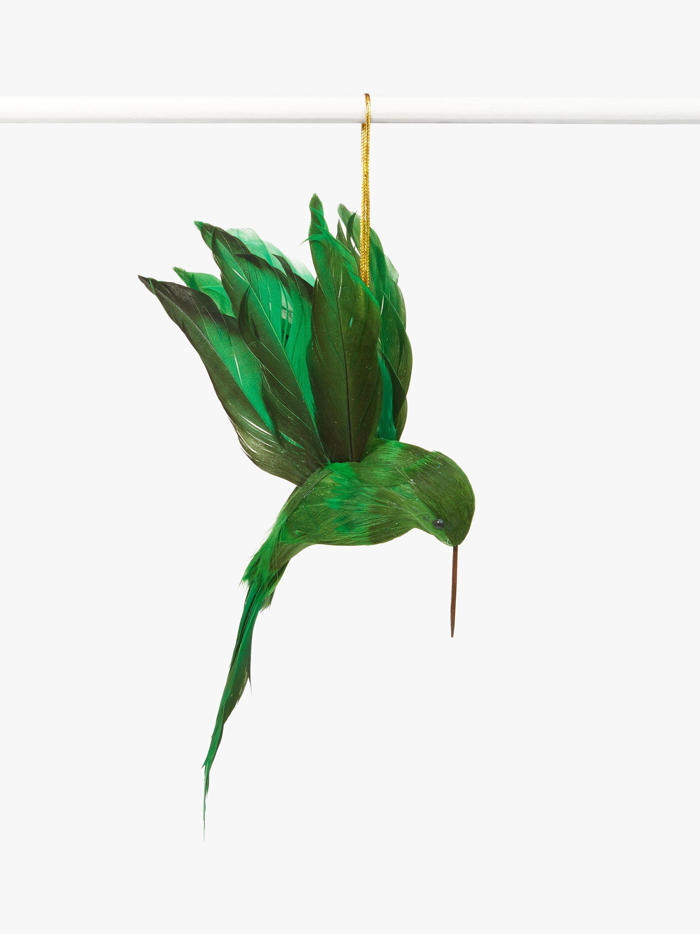 John Lewis & Partners Garden Retreat Hummingbird Tree Decoration, Green