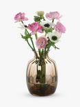 Dartington Crystal Cushion Tall Posy Vase, H18.5cm, Topaz