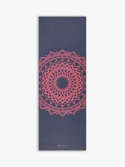 Gaiam Premium Marrakesh 4mm Yoga Mat, Navy Fleur - view 2, Navy Fleur