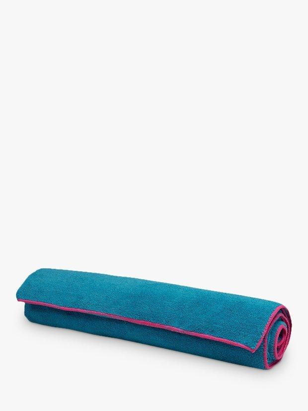 Gaiam Yoga Mat Towel, Vivid Blue/Fuchsia