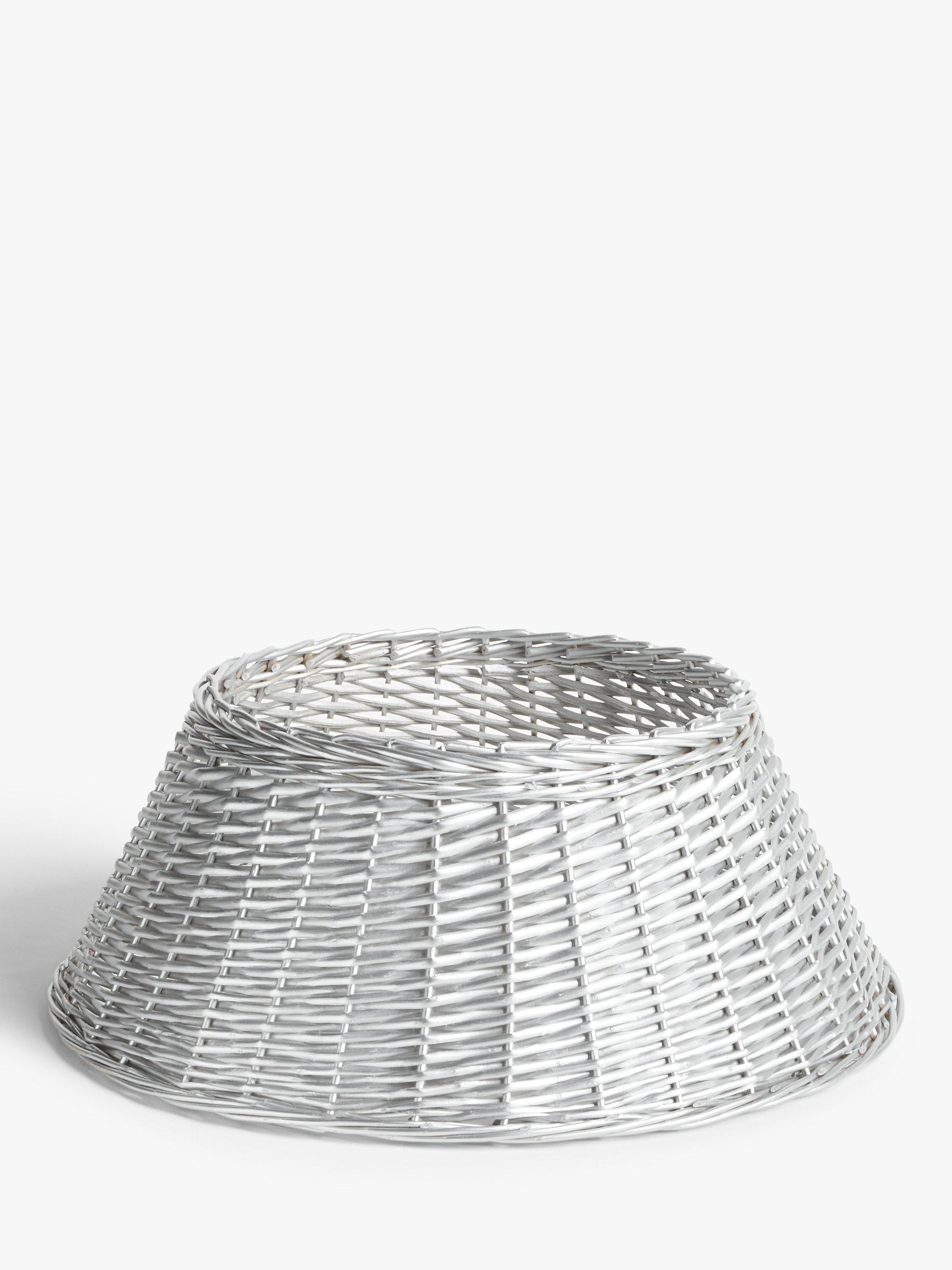 John Lewis & Partners Snowscape Willow Tree Skirt, Silver