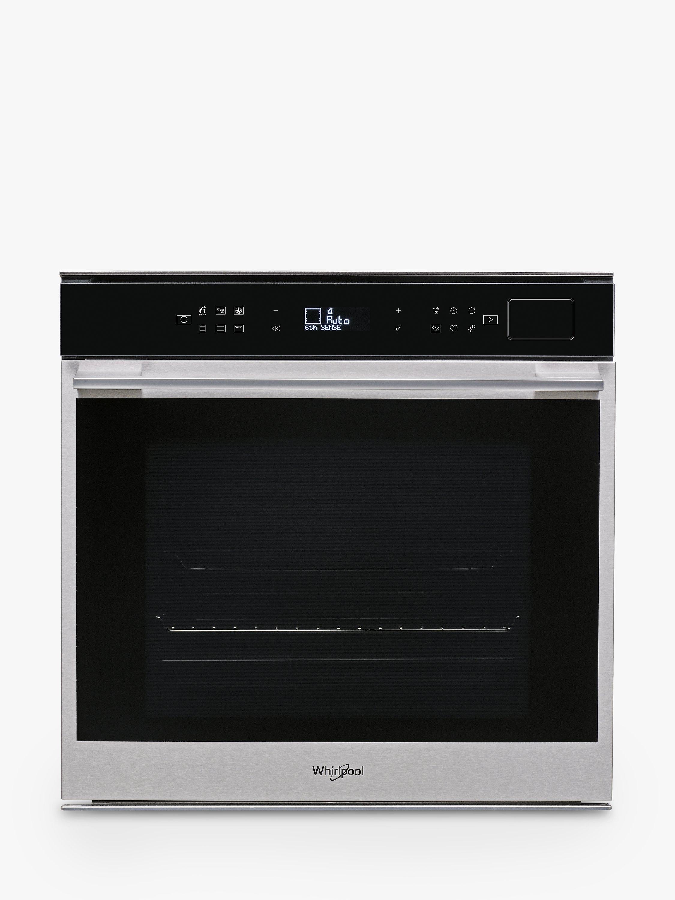 Whirlpool W7OM44BPS1P Single Built-In Electric Oven, A+ Energy Rating, Black/Stainless Steel