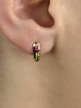 London Road 9ct Gold Sapphire Garnet and Tsavorite Stud Earrings, Multi