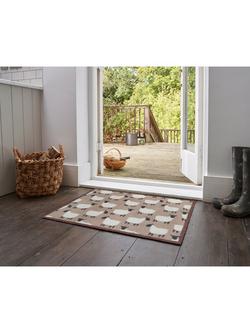 Turtle Mat Sheep Flock Door Mat, Natural - view 2, Natural