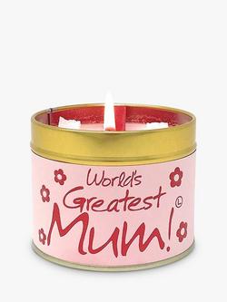 Lily-flame World's Greatest Mum Scented Tin Candle, 230g - view 2, Pink