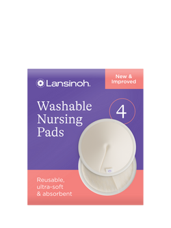Lansinoh Washable Nursing Pads, Pack of 4, 