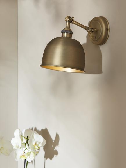 John Lewis Baldwin Wall Light - view 2, Antique Brass