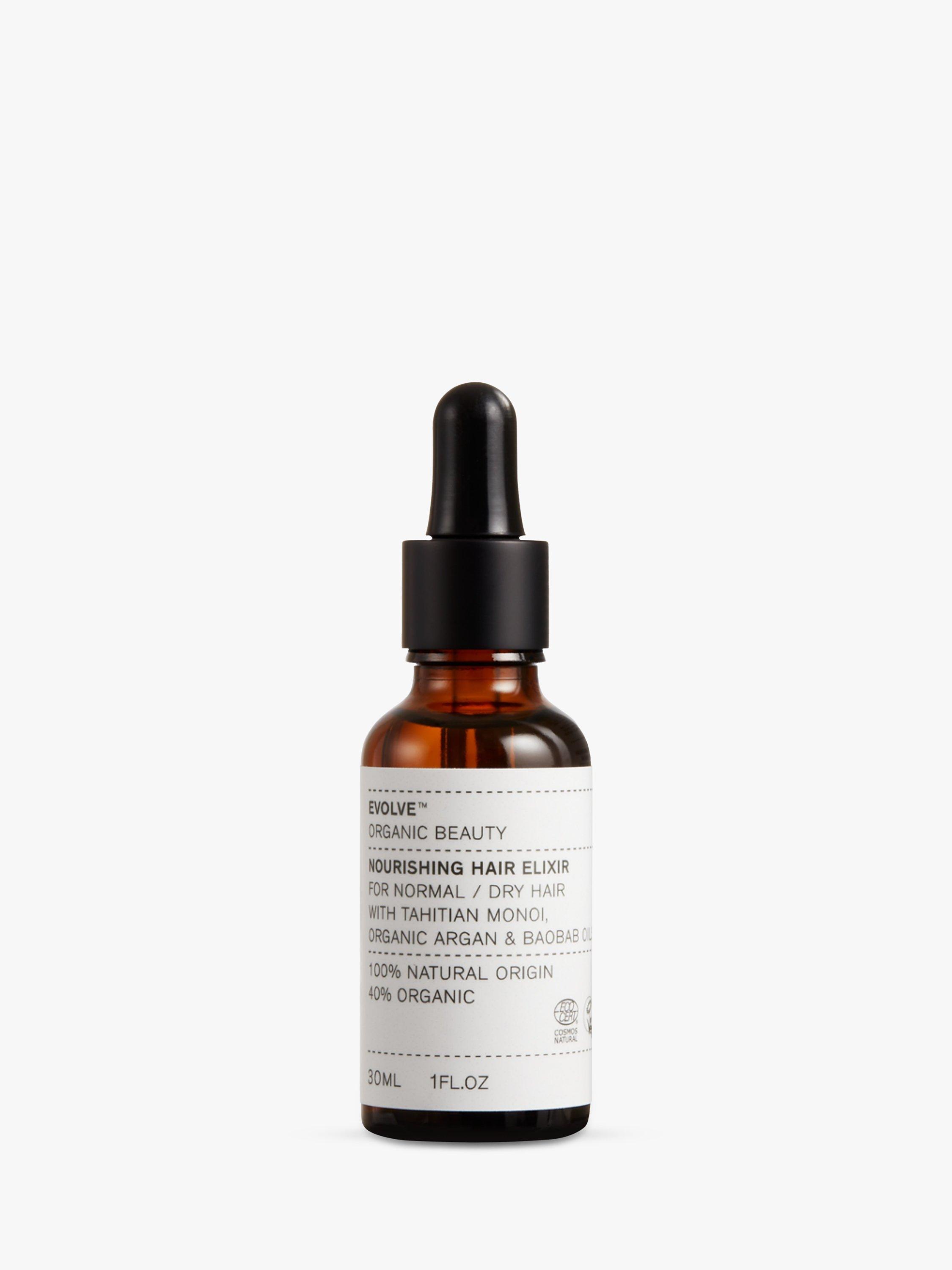 Product image 1 of 2, which shows Evolve Organic Beauty Nourishing Hair Elixir, 30ml