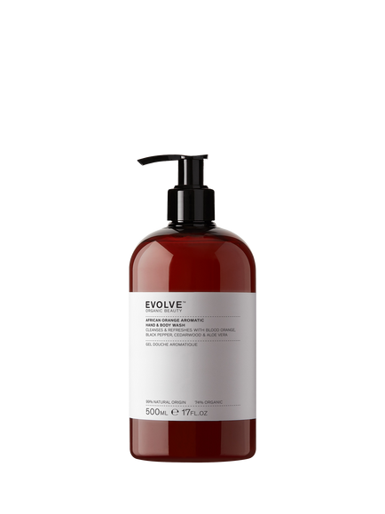 Evolve Organic Beauty African Orange Aromatic Wash for Hands & Body, 500ml, 