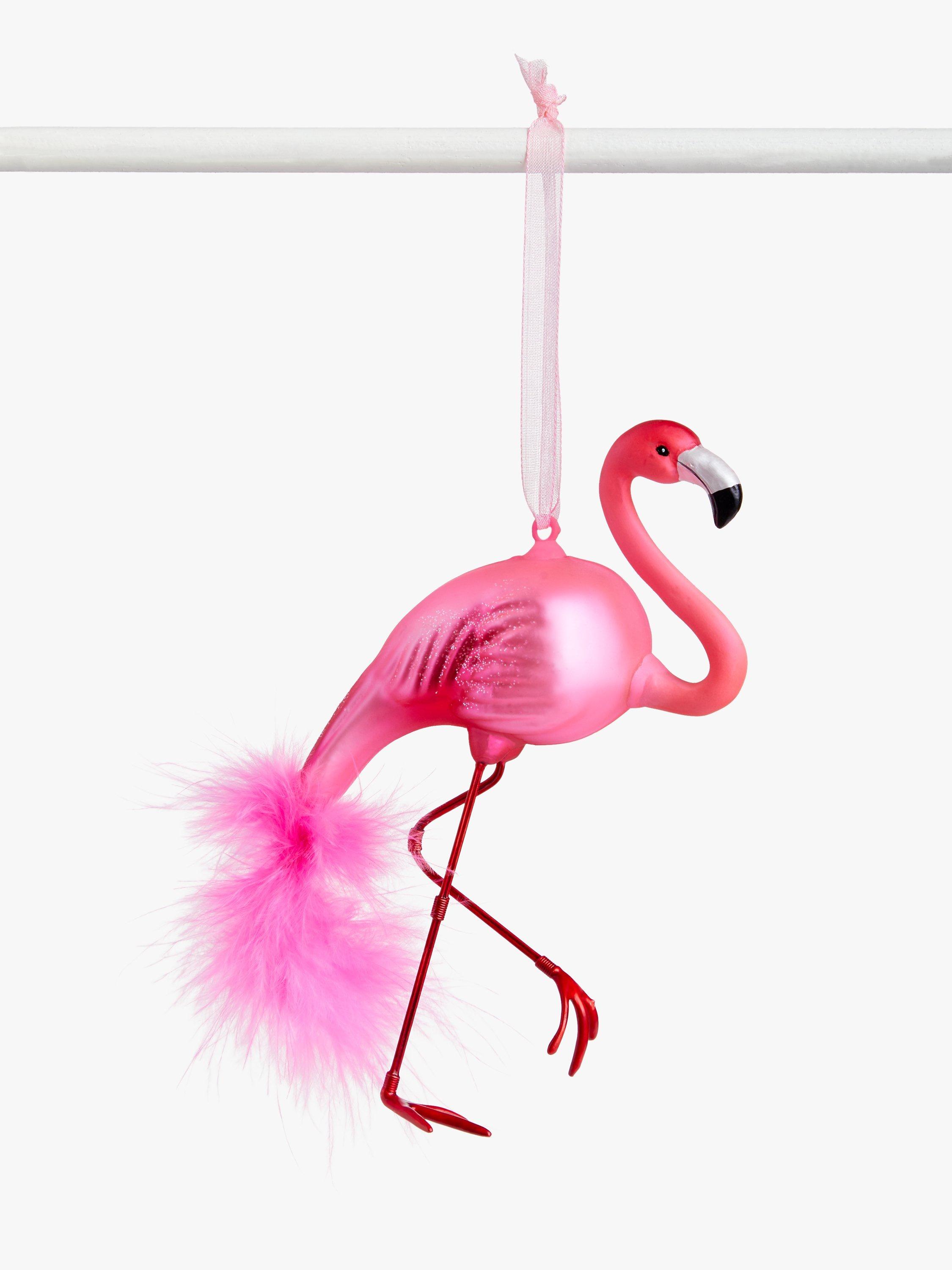 John Lewis & Partners ABC Flamingo Bauble, Pink