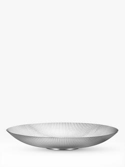Georg Jensen Bernadotte Stainless Steel Low Bowl, 32cm, Silver, Silver