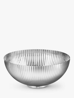 Georg Jensen Bernadotte Ribbed Stainless Steel Small Bowl, 13cm, Silver, Silver