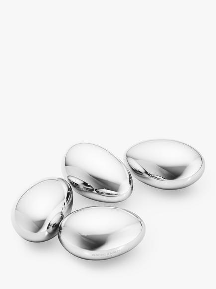 Georg Jensen Sky Ice Cubes, Set of 4, Silver