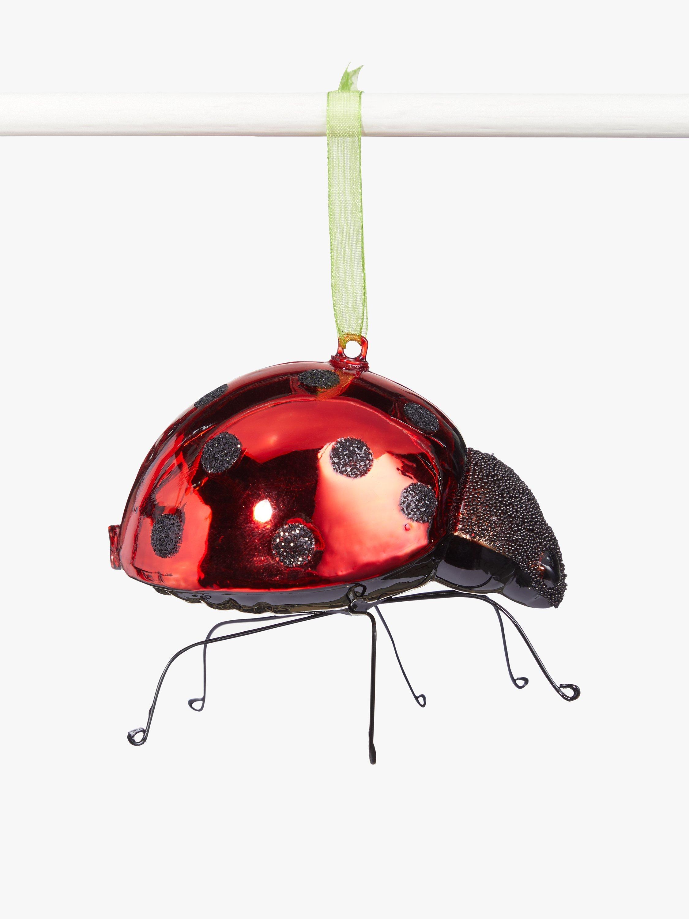 John Lewis & Partners Garden Retreat Ladybird Tree Decoration, Red