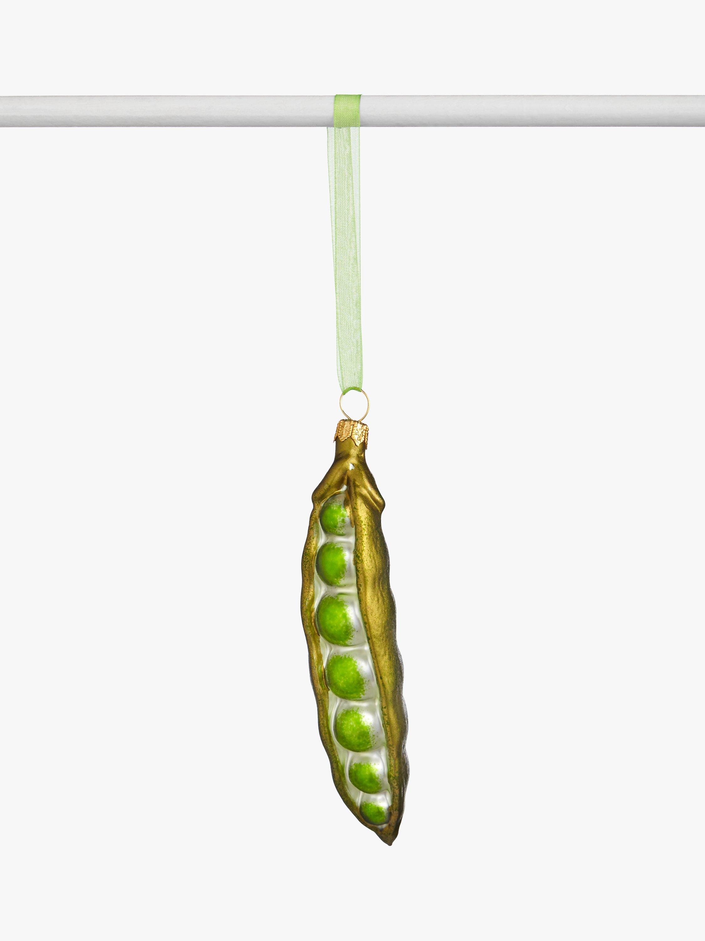 John Lewis & Partners Garden Retreat Pea Pod Bauble, Green
